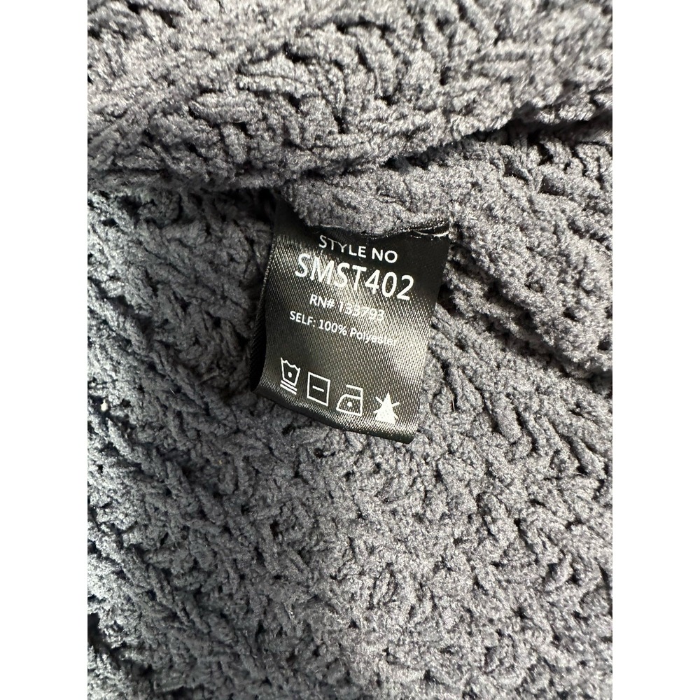 Pol Sweater Womens Large Gray Granny Square Crochet Oversized Boho - Picture 9 of 9